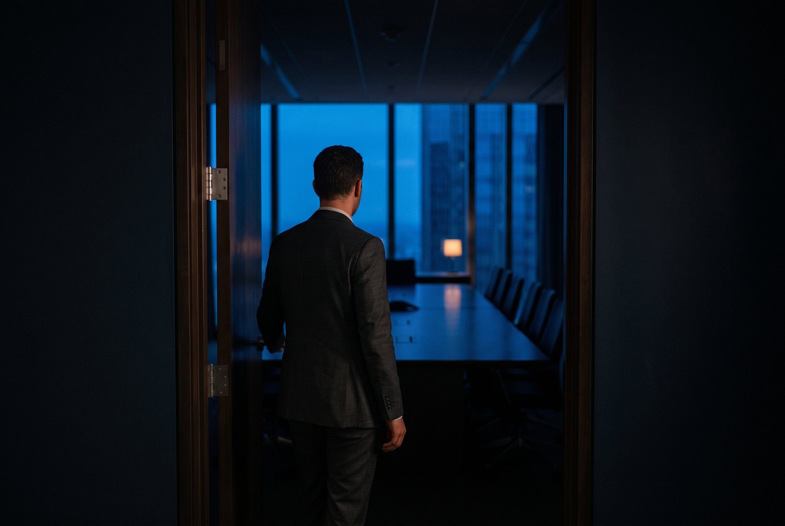 Founder preparing pitch materials at a desk