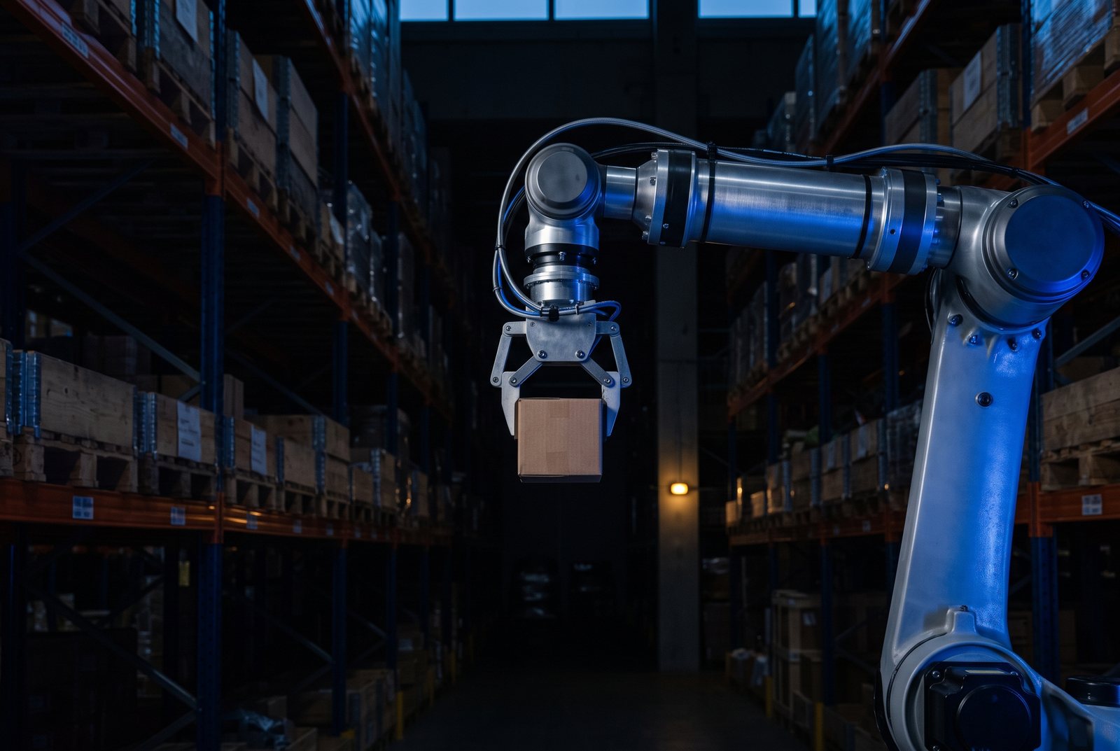 Robot arm operating in a working facility